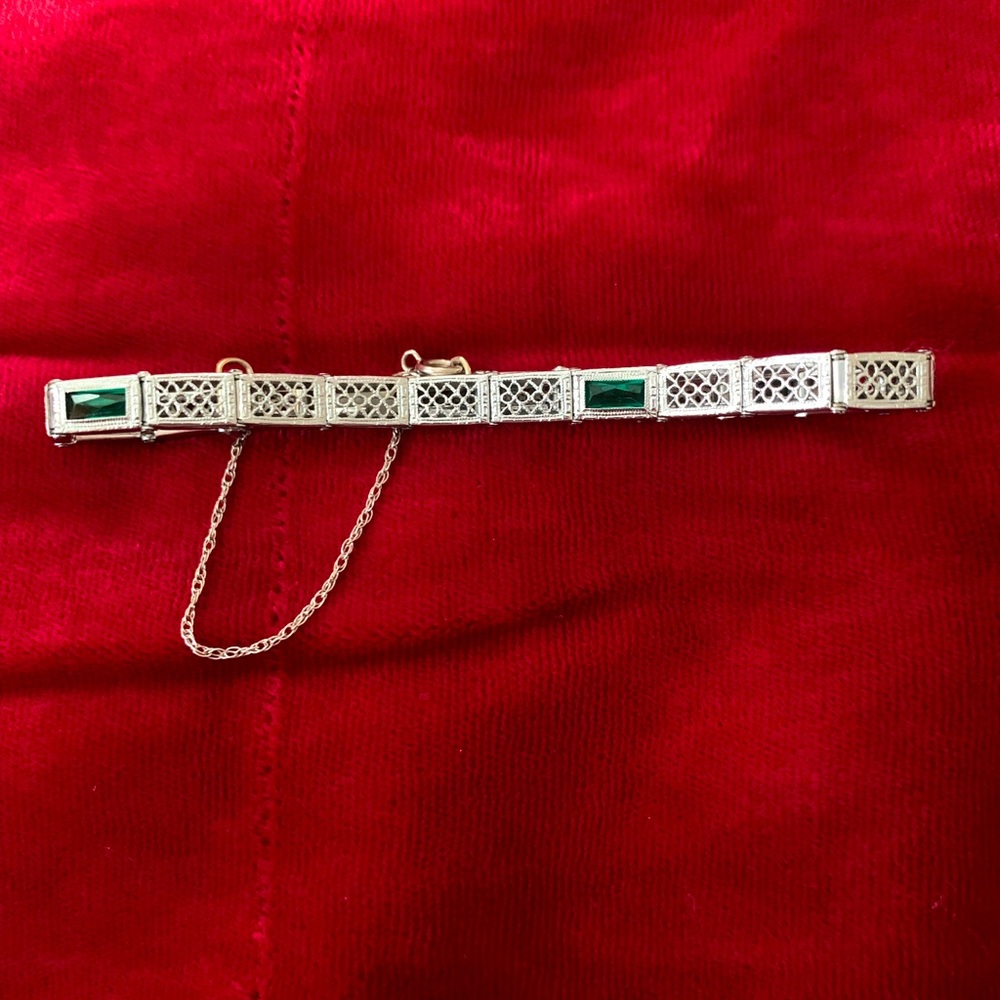 Rhodium-plated Filigree Bracelet